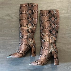 Gianni Bini Faux Snake Boots